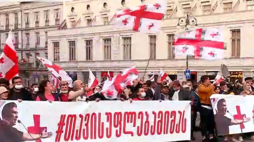 მიხეილ სააკაშვილის მხარდამჭერი აქცია თავისუფლების მოედანზე