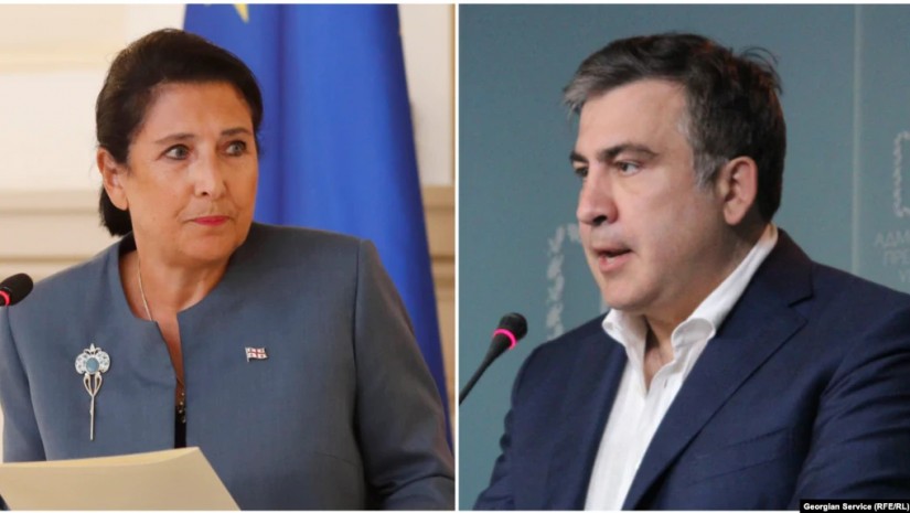 საქართველოს პრეზიდენტი სალომე ზურაბიშვილი, საქართველოს ექსპრეზიდენტი მიხეილ სააკაშვილი 