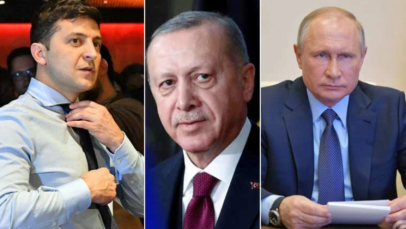 ვოლოდიმირ ზელენსკი, რეჯეფ თაიფ ერდოღანი, ვლადიმერ პუტინი