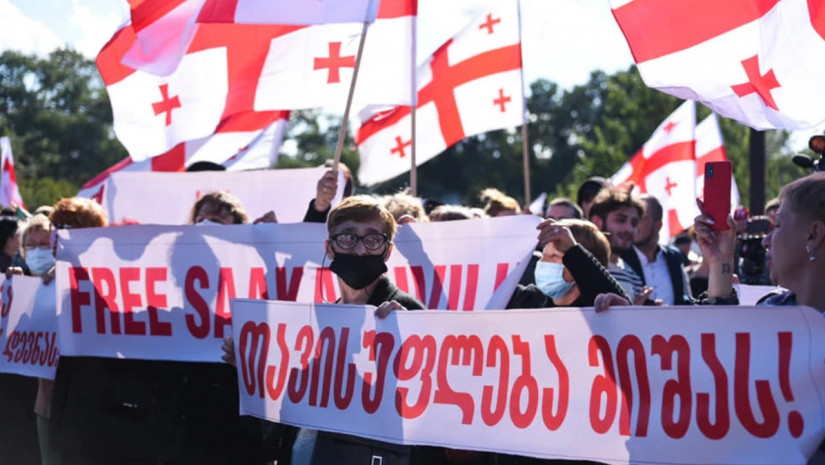 მიხეილ სააკაშვილის მხარდამჭერი აქცია რუსთავში