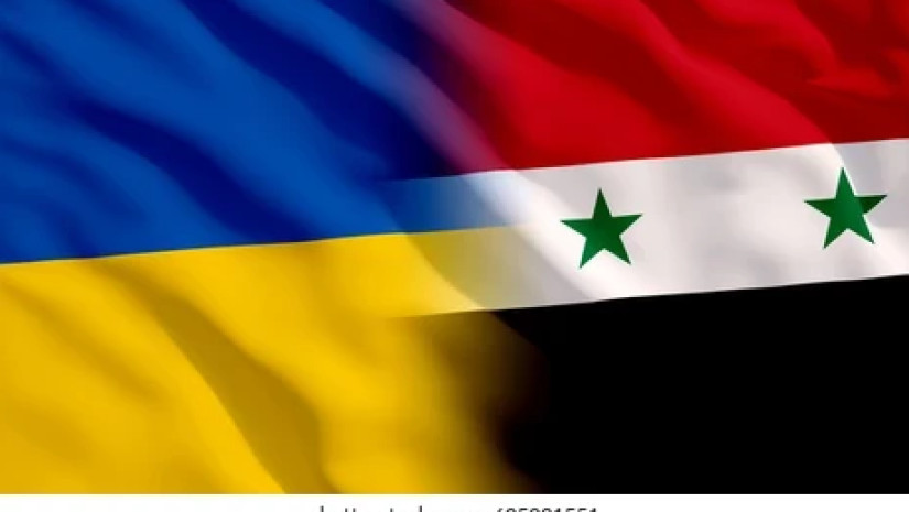 უკრაინის და სირიის დროშა